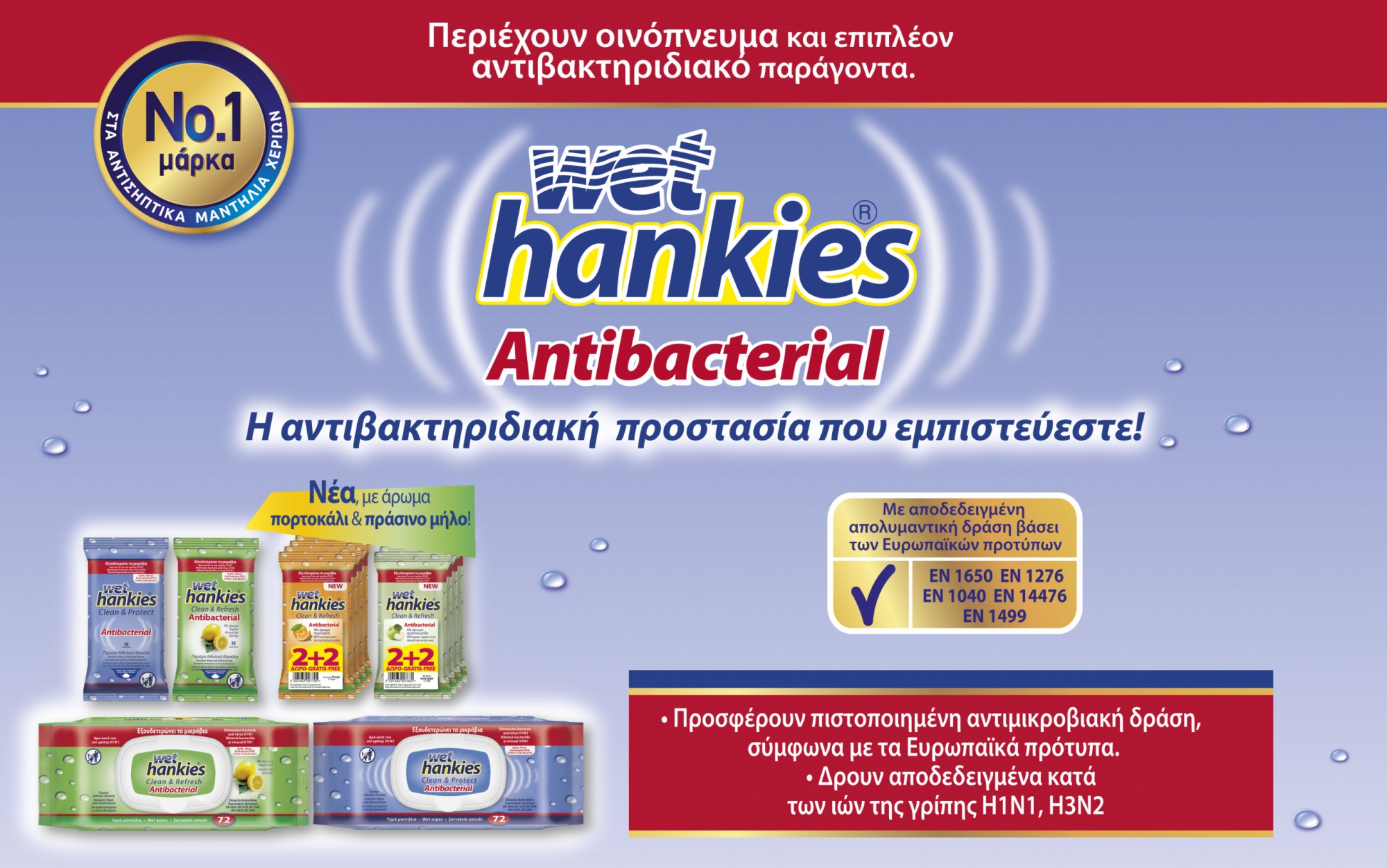 Wet Hankies Antibacterial – Η αντιβακτηριδιακή προστασία που εμπιστεύεστε