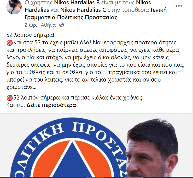 Νίκος Χαρδαλιάς γενέθλια