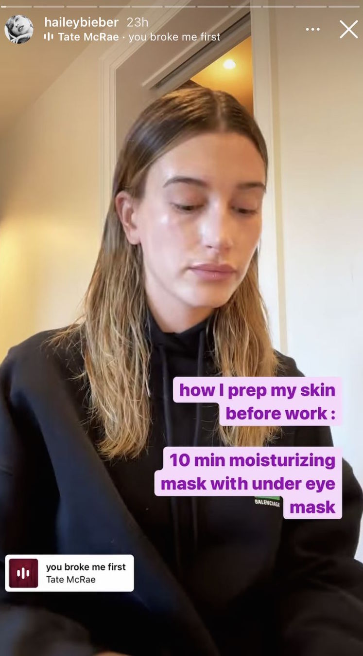 Hailey Bieber skincare ρουτίνα