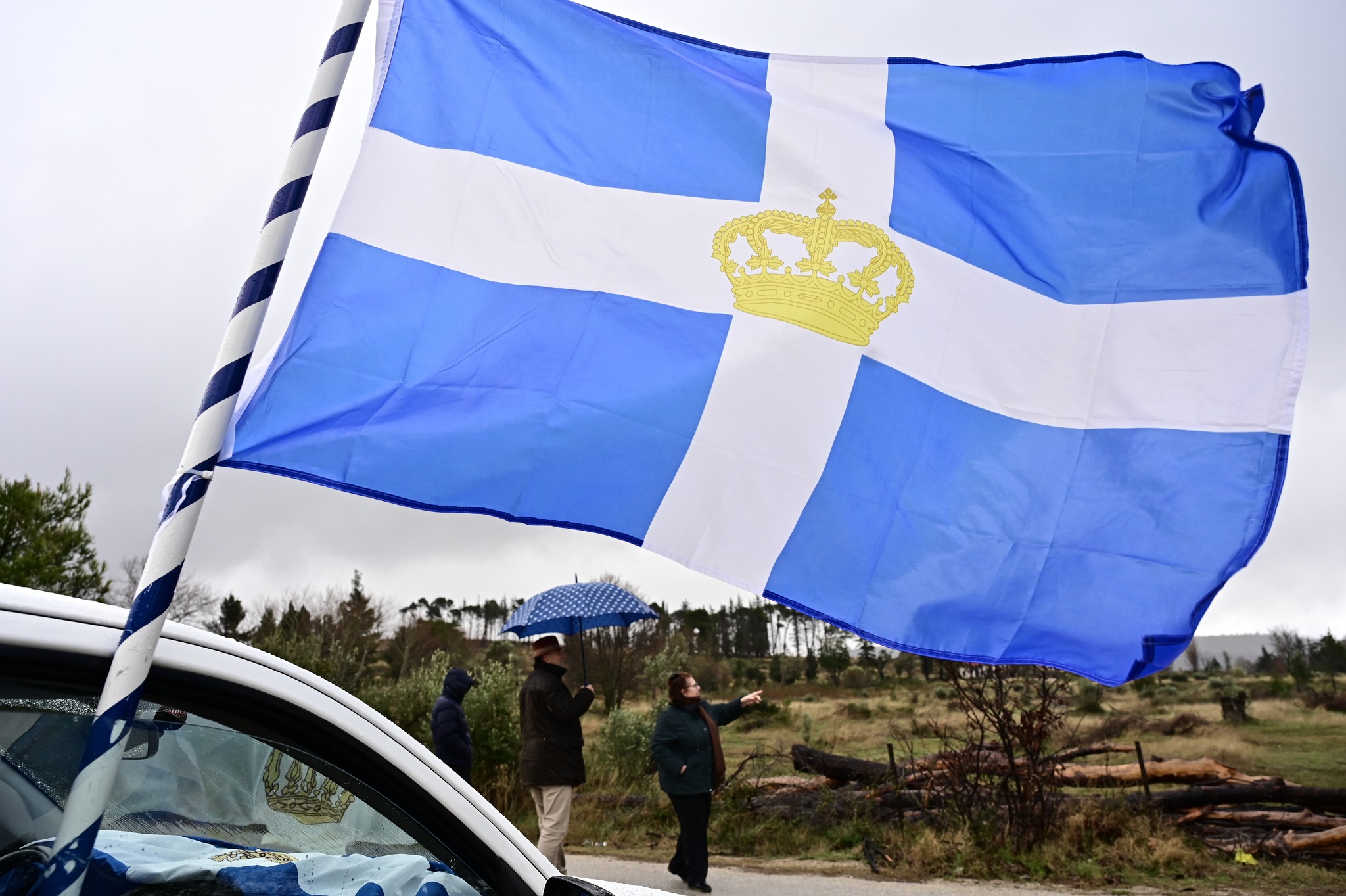 Έξω από το βασιλικό κτήμα του Τατοΐου είχαν συγκεντρωθεί πολίτες που ήθελαν να δουν την βασιλική οικογένεια από κοντά και να τιμήσουν τον βασιλιά Κωνσταντίνο