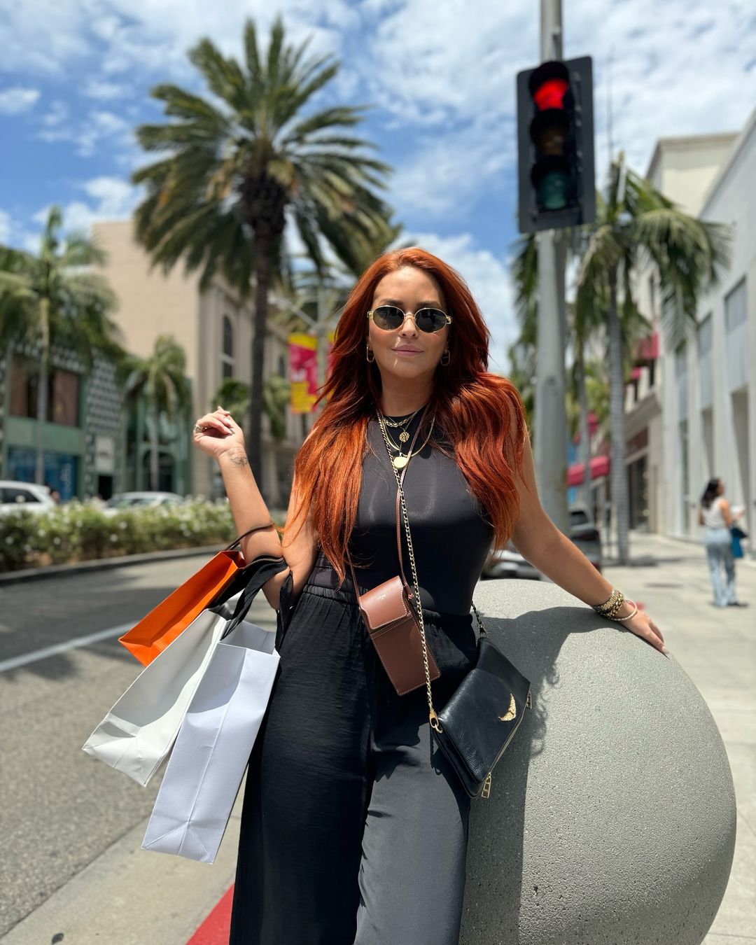 H Σίσσυ Χρηστίδου στη Rodeo Drive. Photo: Instagram/sissychristidou